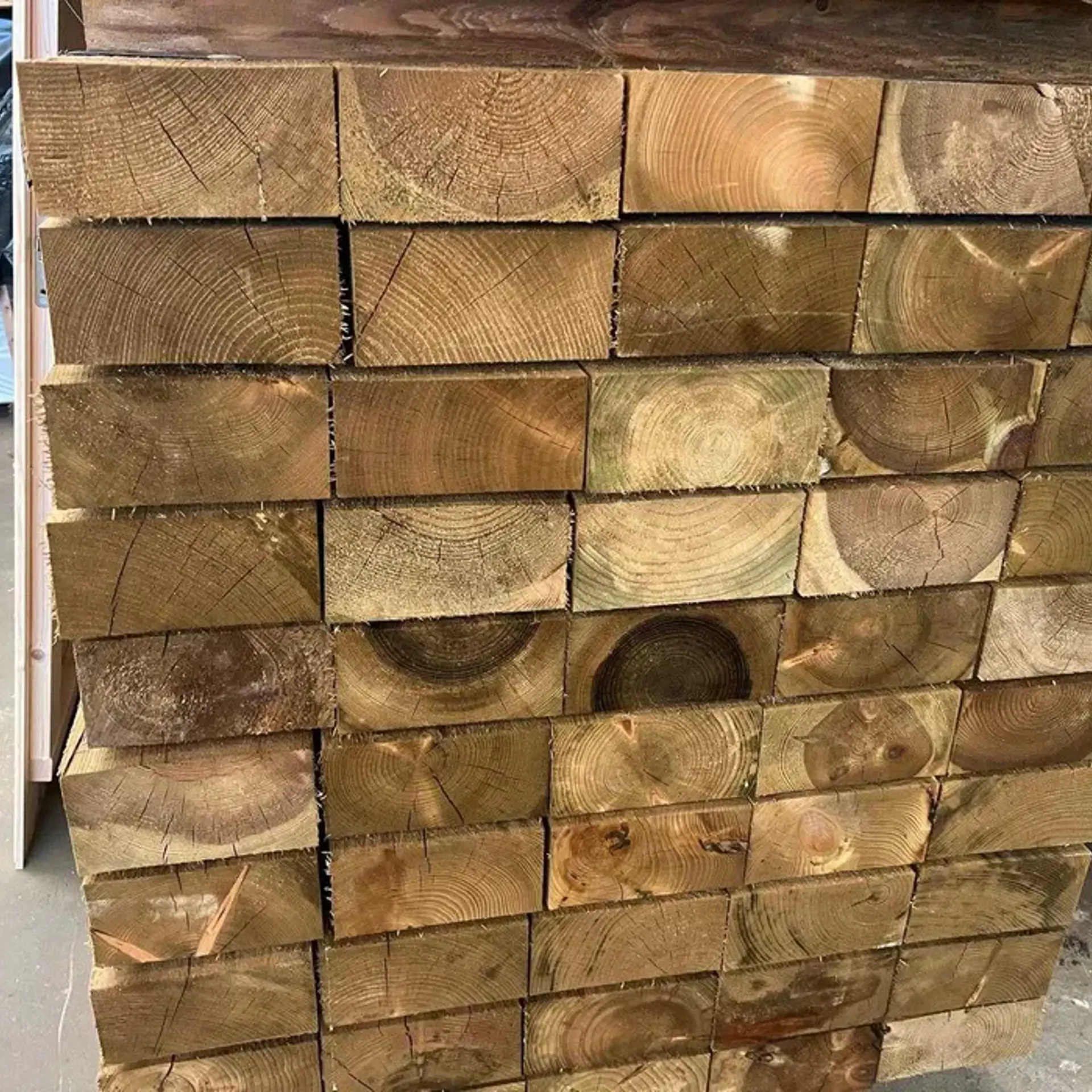 Solid pine beams, rough - 95x195x2400