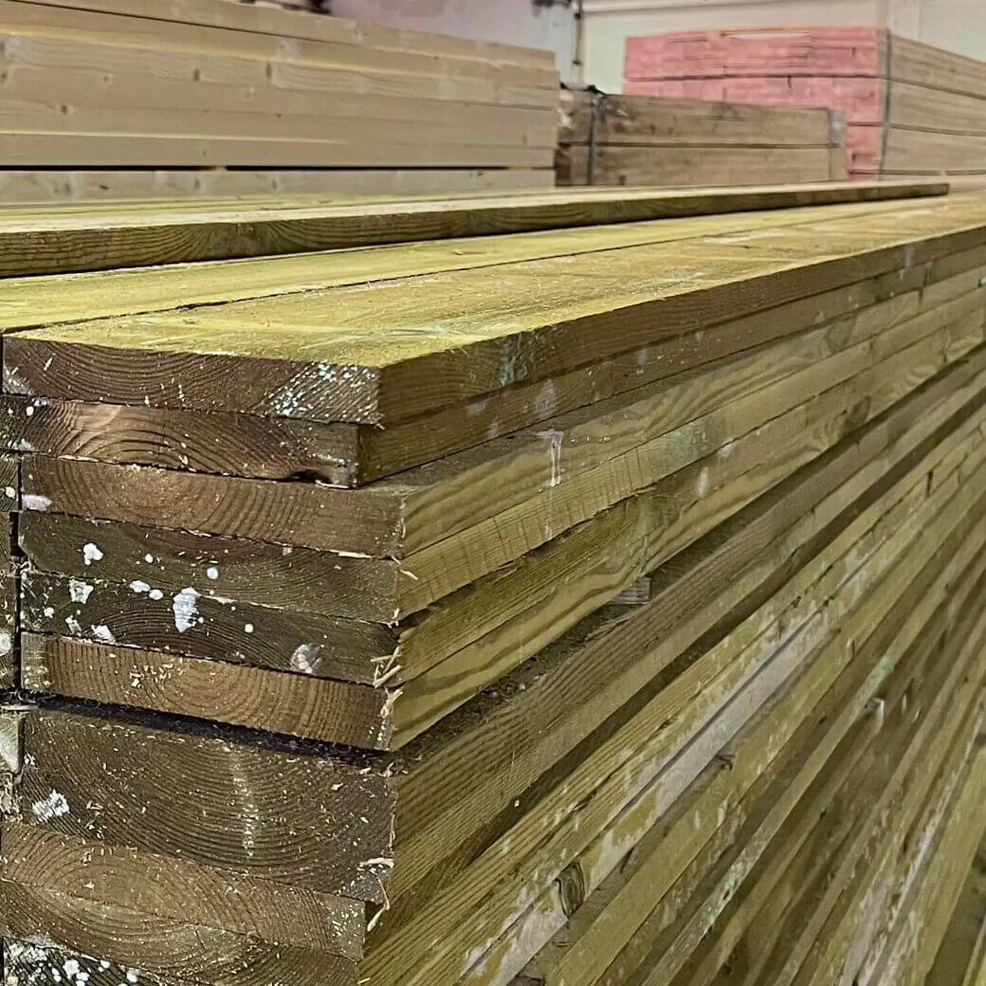 Treated pine rough boards - 22x150x3600